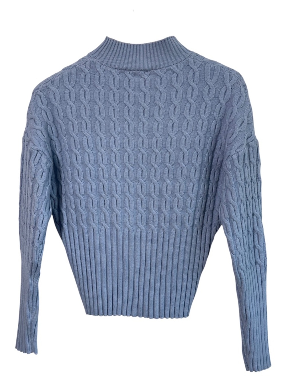 NWT Jason Wu Cable Knit Mock Neck Sweater Womens M Fall Casual Gift Orig $270 - Picture 2 of 4